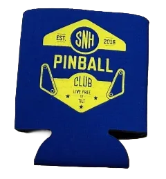 Southern New Hampshire Pinball Club drink koozie